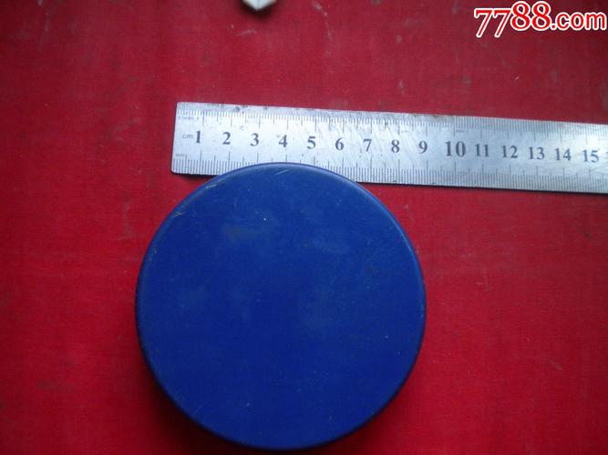 《汇林牌-蓝色印泥》,直径9厘米,天津友谊文化用品厂出品9.